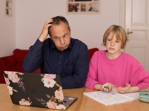 Parents reviewing a proposed custody plan together